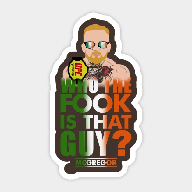 who the fook is that guy Sticker by americanauthors